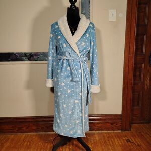 Soft Teddy & Sherpa Stars Wmns Small Robe
